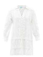 Ladies Beachwear Melissa Odabash - Lucia Crochet-floral Cotton-blend Voile Mini Dress - Womens - White