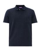 Matchesfashion.com Ralph Lauren Purple Label - Riviera Terry-cotton Polo Shirt - Mens - Navy