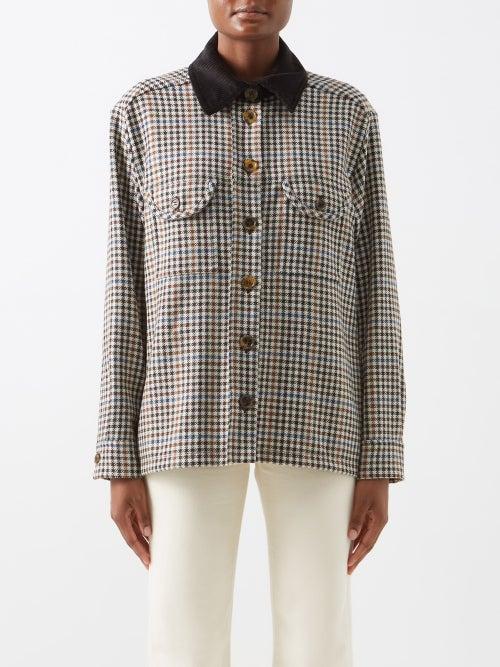 Blaz Milano - Zana Corduroy-collar Shirt - Womens - Multi