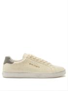 Palm Angels - New Tennis Crocodile-effect Leather Trainers - Mens - Grey White