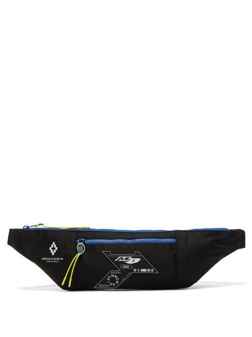 Matchesfashion.com Marcelo Burlon - Logo-patch Nylon Cross-body Bag - Mens - Black