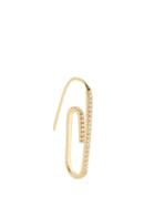 Matchesfashion.com Hillier Bartley - Swarovski Embellished Paperclip Single Earring - Womens - Gold