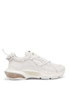 Matchesfashion.com Valentino - Bounce Rockstud Raised Sole Leather Trainers - Mens - White