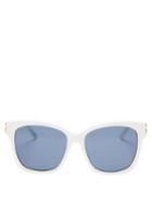 Matchesfashion.com Balenciaga - Dynasty Bb-logo Square Acetate Sunglasses - Womens - White