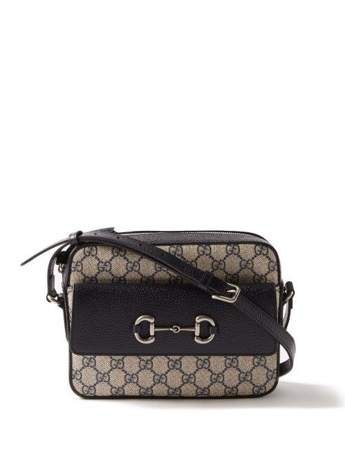 Gucci - 1955 Horsebit Gg Supreme Cross-body Bag - Womens - Blue Beige