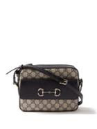 Gucci - 1955 Horsebit Gg Supreme Cross-body Bag - Womens - Blue Beige