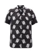 Matchesfashion.com Erdem - Karola Floral Fil-coup Twill Blouse - Womens - Black Multi