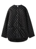 Matchesfashion.com Totme - Quilted Leather Jacket - Womens - Black
