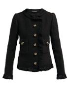 Matchesfashion.com Dolce & Gabbana - Wool Blend Boucl Jacket - Womens - Black