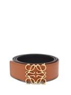 Matchesfashion.com Loewe - Anagram-buckle Reversible Leather Belt - Womens - Tan Multi