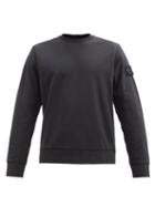 Stone Island - Ghost Logo-patch Cotton-jersey Sweatshirt - Mens - Black