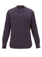 Matchesfashion.com De Bonne Facture - Pop Over Cotton Poplin Shirt - Mens - Navy