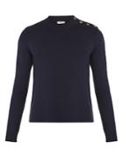 Saint Laurent Buttoned-shoulder Wool Sweater
