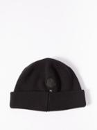6 Moncler 1017 Alyx 9sm - Logo-patch Ribbed Wool Beanie Hat - Mens - Black