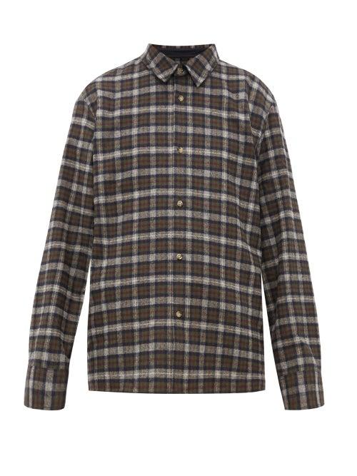 Matchesfashion.com A.p.c. - Land Check Wool Shirt - Mens - Green