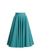 Bottega Veneta Studded A-line Cotton-poplin Skirt