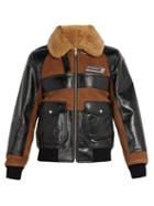 Matchesfashion.com Givenchy - Logo Patch Suede And Shearling Jacket - Mens - Brown