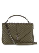 Saint Laurent Collge Large Quilted-leather Shoulder Bag