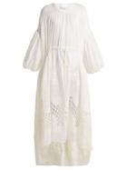 Matchesfashion.com Love Binetti - Guipure Lace Cotton Dress - Womens - White