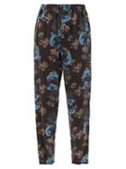 Matchesfashion.com Undercover - High-rise Statue And Palm-print Trousers - Mens - Black