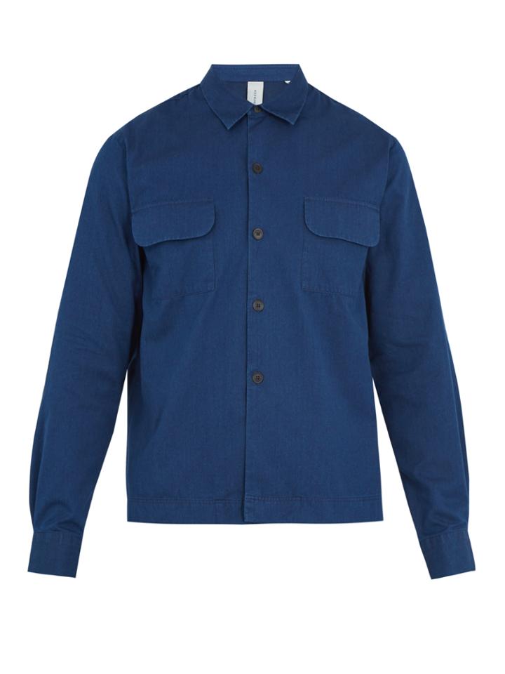 S0rensen Dancer Point-collar Cotton-twill Shirt