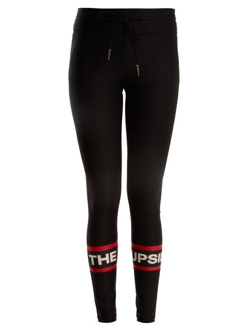 Matchesfashion.com The Upside - Sandia Logo Print Performance Leggings - Womens - Black