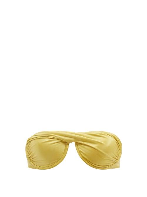 Ladies Beachwear Isa Boulder - Tornado Bandeau Underwired Bikini Top - Womens - Gold