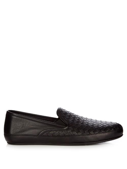 Bottega Veneta Intrecciato Leather Slipper Shoes
