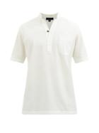 Sease - Fish Tail Cotton-piqu Henley Top - Mens - White