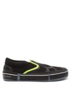 Matchesfashion.com Marcelo Burlon - Cross-logo Slip-on Canvas Trainers - Mens - Black Multi