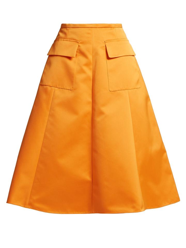 Rochas A-line Duchess-satin Skirt