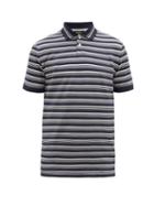 Matchesfashion.com A.p.c. - Esteban Striped Cotton-piqu Polo Shirt - Mens - Navy White