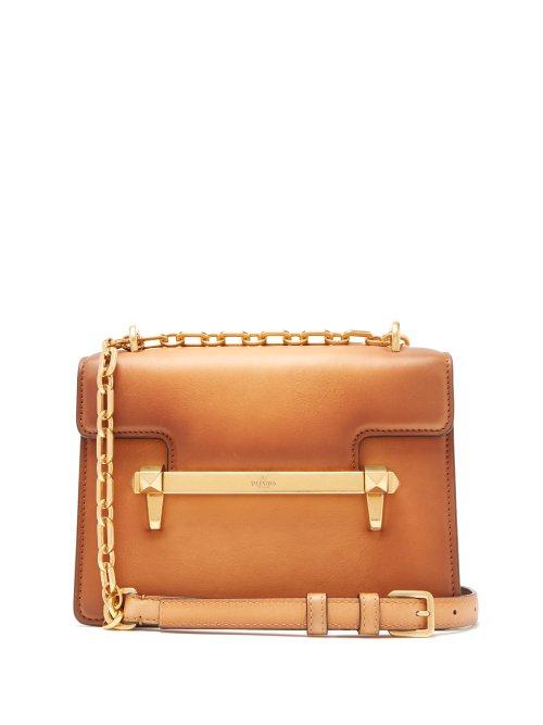Matchesfashion.com Valentino - Uptown Small Leather Top Handle Bag - Womens - Tan