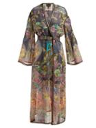 Matchesfashion.com Etro - Suzanne Silk Floral Print Kimono - Womens - Black Print