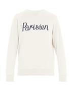 Matchesfashion.com Maison Kitsun - Parisien Print Cotton Sweatshirt - Mens - White