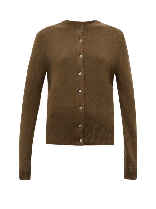 Matchesfashion.com Extreme Cashmere - No. 99 Little Cashmere Blend Cardigan - Womens - Brown