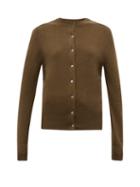 Matchesfashion.com Extreme Cashmere - No. 99 Little Cashmere Blend Cardigan - Womens - Brown