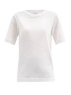Matchesfashion.com Raey - Crew-neck Cotton-blend T-shirt - Womens - White