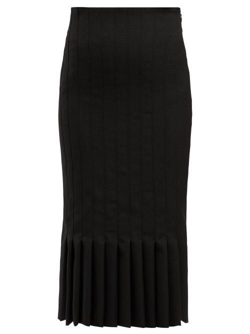 Matchesfashion.com Haider Ackermann - Pleated Hem Pencil Skirt - Womens - Black