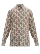 Matchesfashion.com 73 London - Madani-print Silk Crepe De Chine Shirt - Mens - Multi