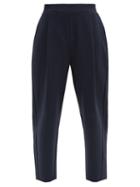Matchesfashion.com Max Mara Leisure - Milena Trousers - Womens - Dark Navy