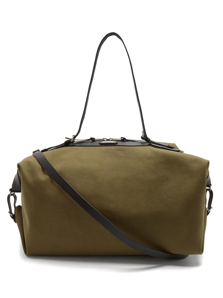 Saint Laurent Large Canvas And Leather Holdall