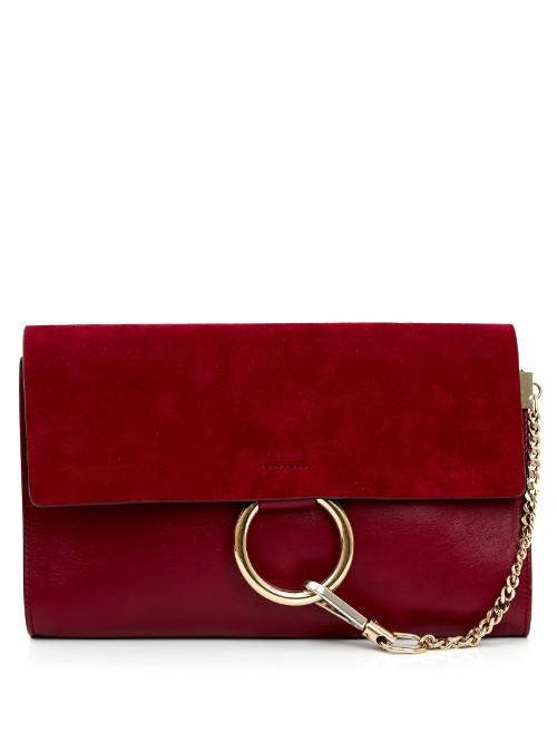 Chloé Faye Small Suede And Leather Cross-body Bag