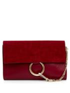 Chloé Faye Small Suede And Leather Cross-body Bag