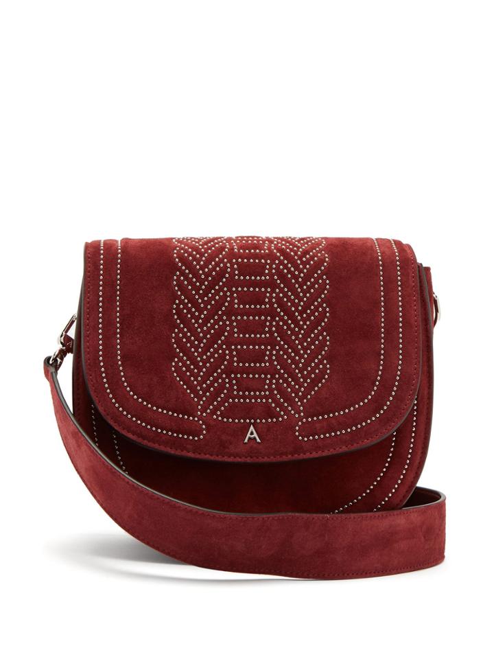 Altuzarra Ghianda Stud-embellished Suede Cross-body Bag