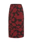 Oscar De La Renta Floral-brocade Pencil Skirt