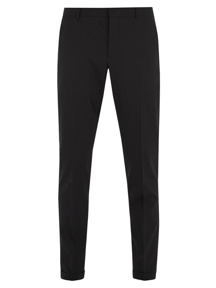 Prada Slim-leg Turn-up Cuff Wool-blend Trousers