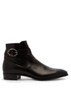 Gucci Buckled Leather Boots