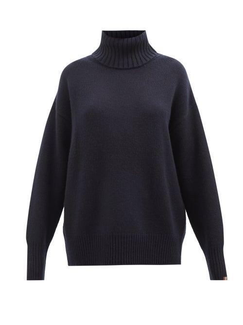 Extreme Cashmere - No.20 Roll-neck Stretch-cashmere Sweater - Womens - Navy