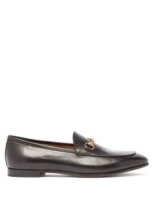 Gucci - Jordaan Leather Loafers - Womens - Black